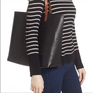 Madewell Large Leather Transport Tote Black